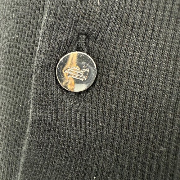 Lauren Ralph Lauren Black Polo-Style Knit Dress With Button-Front & Short Sleeve - Picture 7 of 12